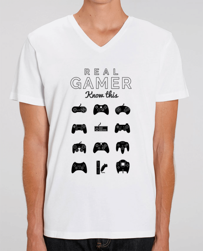 T-shirt homme Real gamer jeux video par 