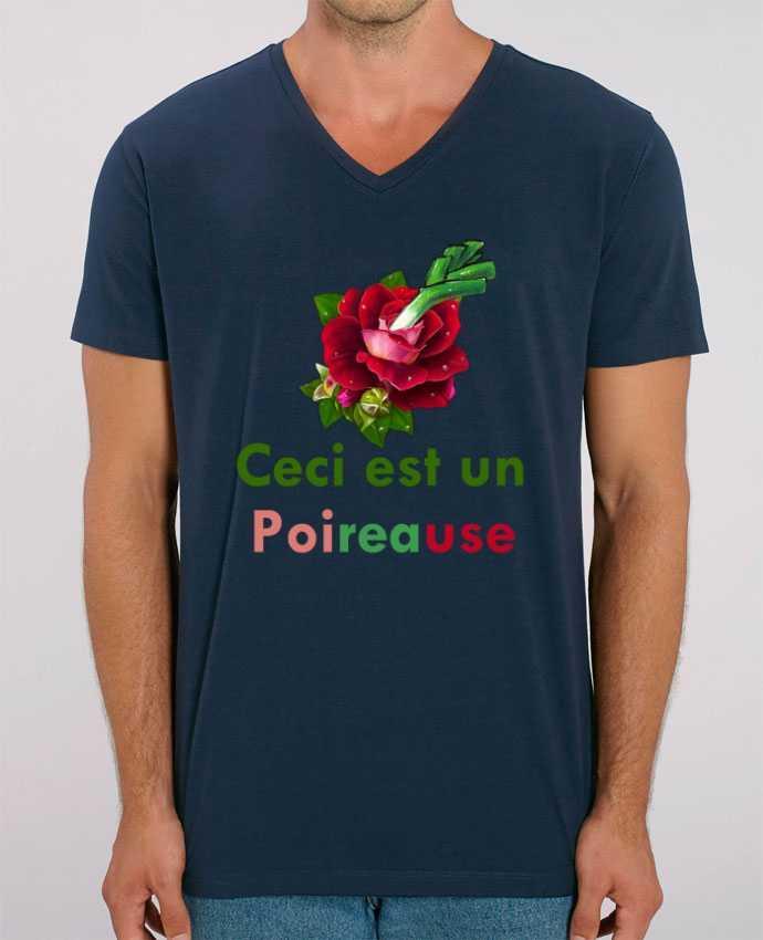 Tee Shirt Homme Col V Stanley PRESENTER Poireause by Y E S
