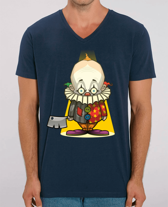 Men V-Neck T-shirt Stanley Presenter Choppy Clown by SirCostas
