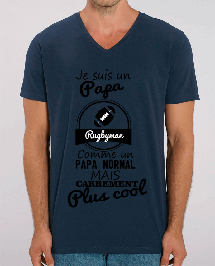T-shirt homme Je suis un papa rugbyman comme un papa normal mais carrément plus cool par Benichan
