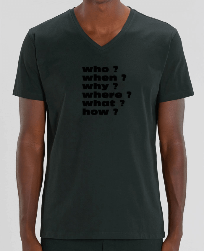 Camiseta Hombre Cuello V Stanley PRESENTER Questions por Les Caprices de Filles