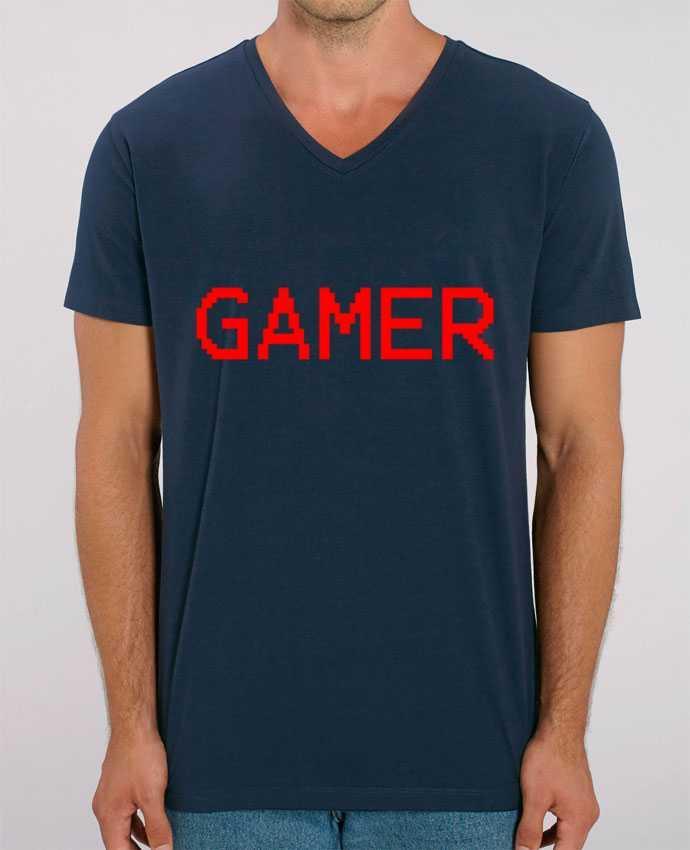 Men V-Neck T-shirt Stanley Presenter GAMER by lisartistaya