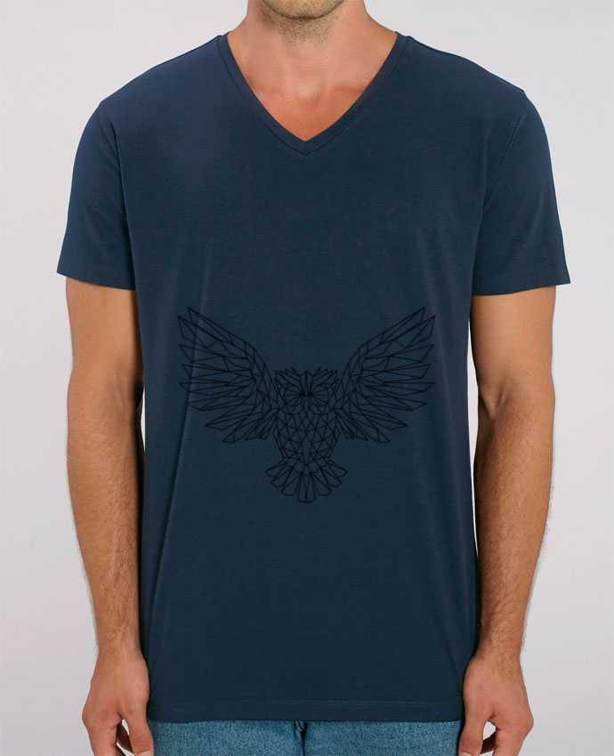 Tee Shirt Homme Col V Stanley PRESENTER Geometric Owl by Arielle Plnd