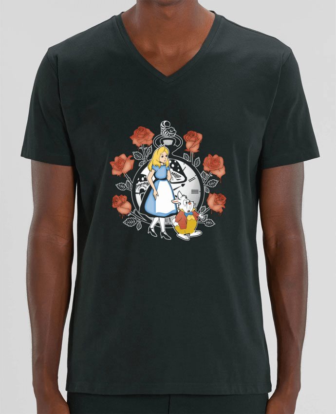 Tee Shirt Homme Col V Stanley PRESENTER Time for Wonderland by Kempo24