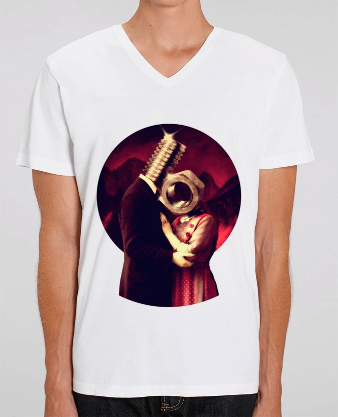 Men V-Neck T-shirt Stanley Presenter Screw Love by ali_gulec