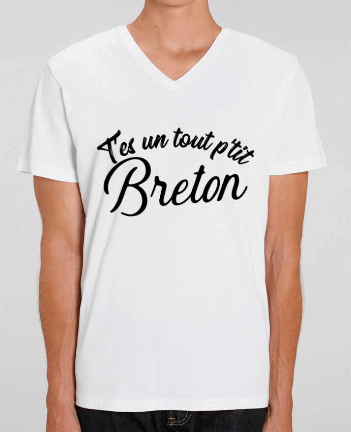 Men V-Neck T-shirt Stanley Presenter P'tit breton cadeau by Original t-shirt