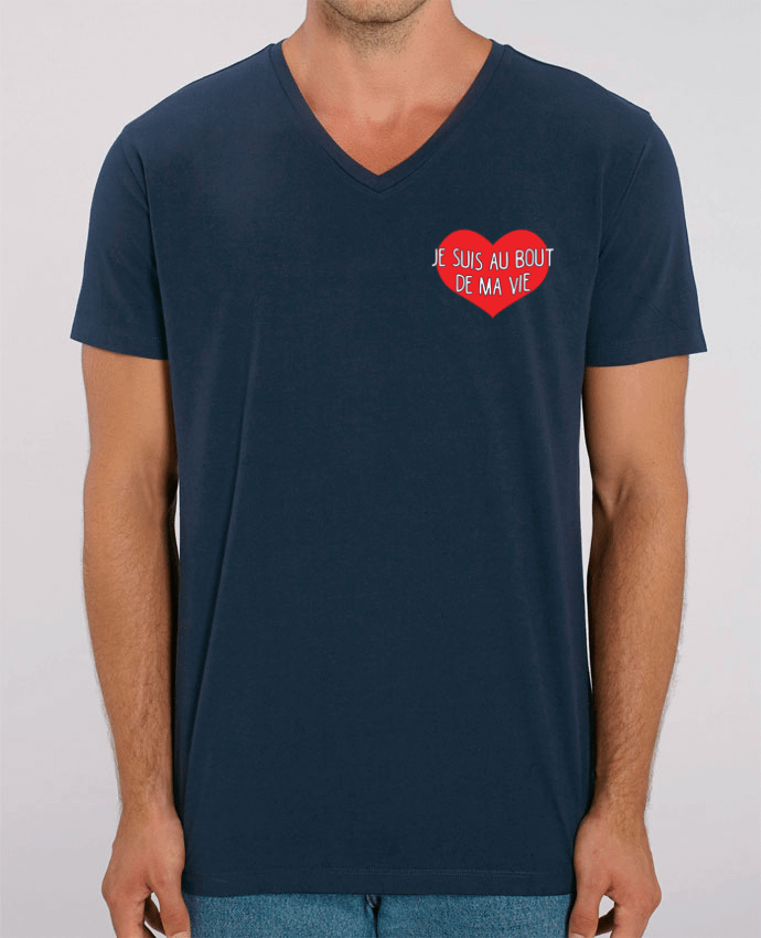 Camiseta Hombre Cuello V Stanley PRESENTER Je suis au bout de ma vie por tunetoo