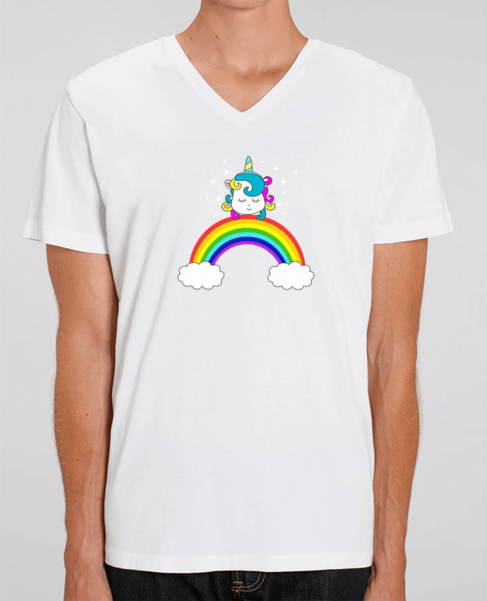 Tee Shirt Homme Col V Stanley PRESENTER Ma Licorne by Les Caprices de Filles