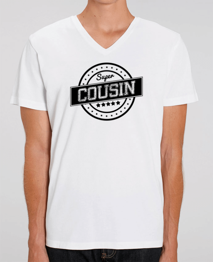 Tee Shirt Homme Col V Stanley PRESENTER Super cousin by justsayin
