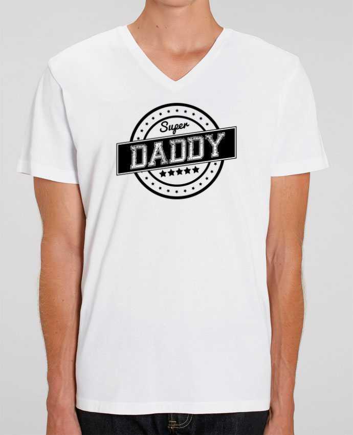 Camiseta Hombre Cuello V Stanley PRESENTER Super daddy por justsayin