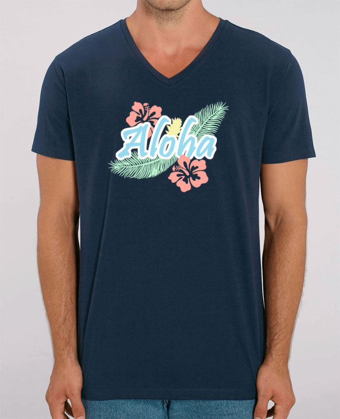 Tee Shirt Homme Col V Stanley PRESENTER Aloha by Les Caprices de Filles