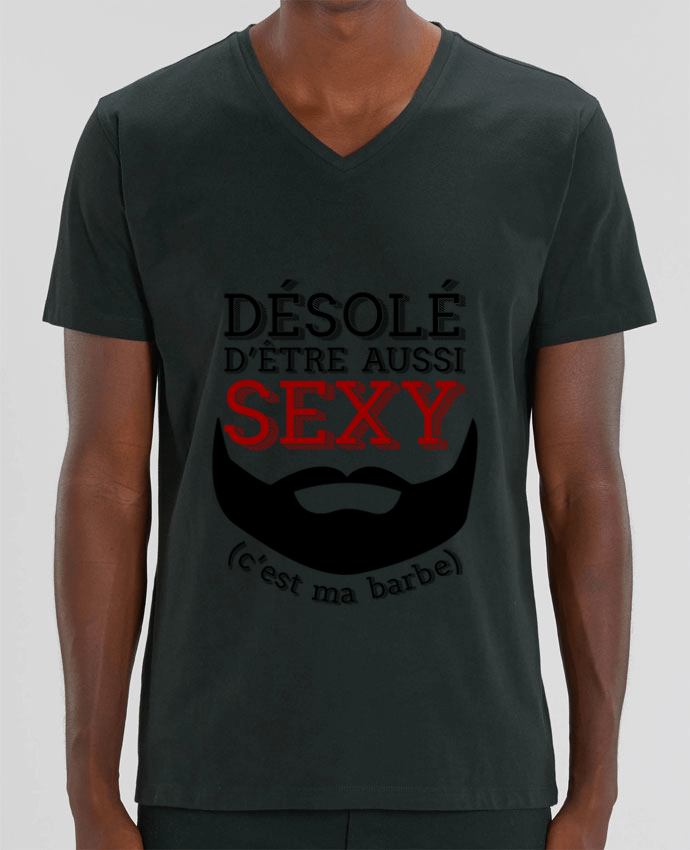 Camiseta Hombre Cuello V Stanley PRESENTER Barbe sexy cadeau humour por Original t-shirt