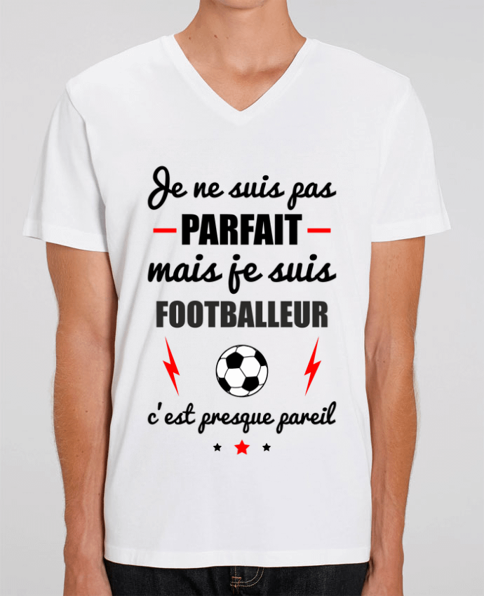 T-shirt homme Je ne suis pas parfait mais je suis footballeur c'est presque pareil par Benichan