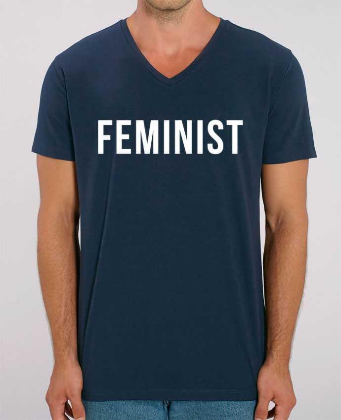 Men V-Neck T-shirt Stanley Presenter Feminist by Bichette