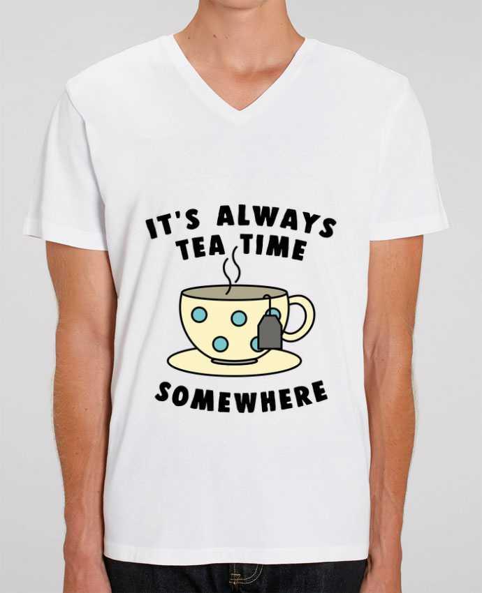 Camiseta Hombre Cuello V Stanley PRESENTER It's always tea time somewhere por Bichette