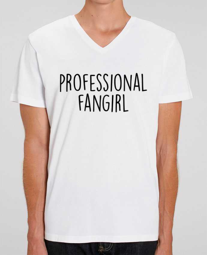 Tee Shirt Homme Col V Stanley PRESENTER Professional fangirl by Bichette