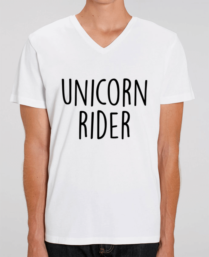 Men V-Neck T-shirt Stanley Presenter Unicorn rider by Bichette