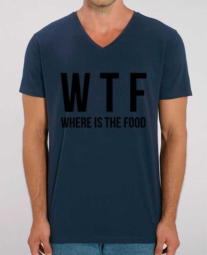 Tee Shirt Homme Col V Stanley PRESENTER Where is The Food by Bichette