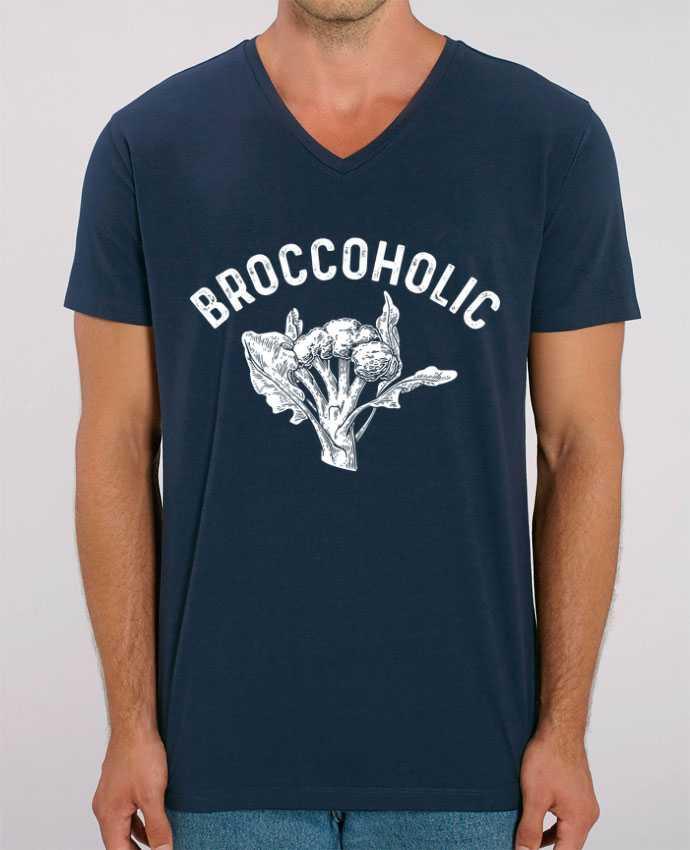 Men V-Neck T-shirt Stanley Presenter Broccoholic by Bichette