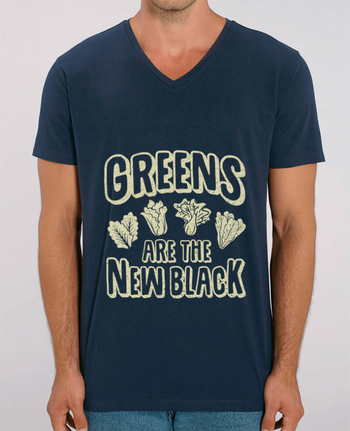 Tee Shirt Homme Col V Stanley PRESENTER Greens are the new black by Bichette