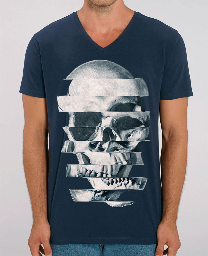 T-shirt homme Glitch Skull Mono par ali_gulec