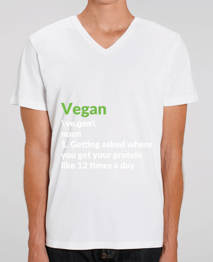 Tee Shirt Homme Col V Stanley PRESENTER Vegan definition by Bichette