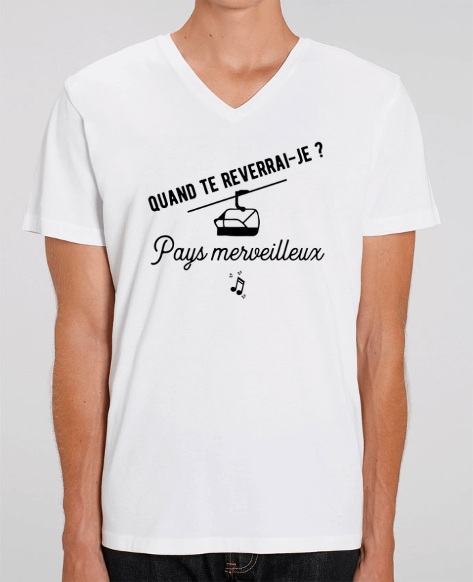 Tee Shirt Homme Col V Stanley PRESENTER Pays merveilleux humour by Original t-shirt