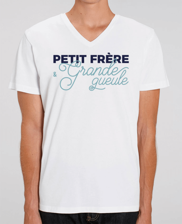 Camiseta Hombre Cuello V Stanley PRESENTER Petit frère et grande gueule por tunetoo