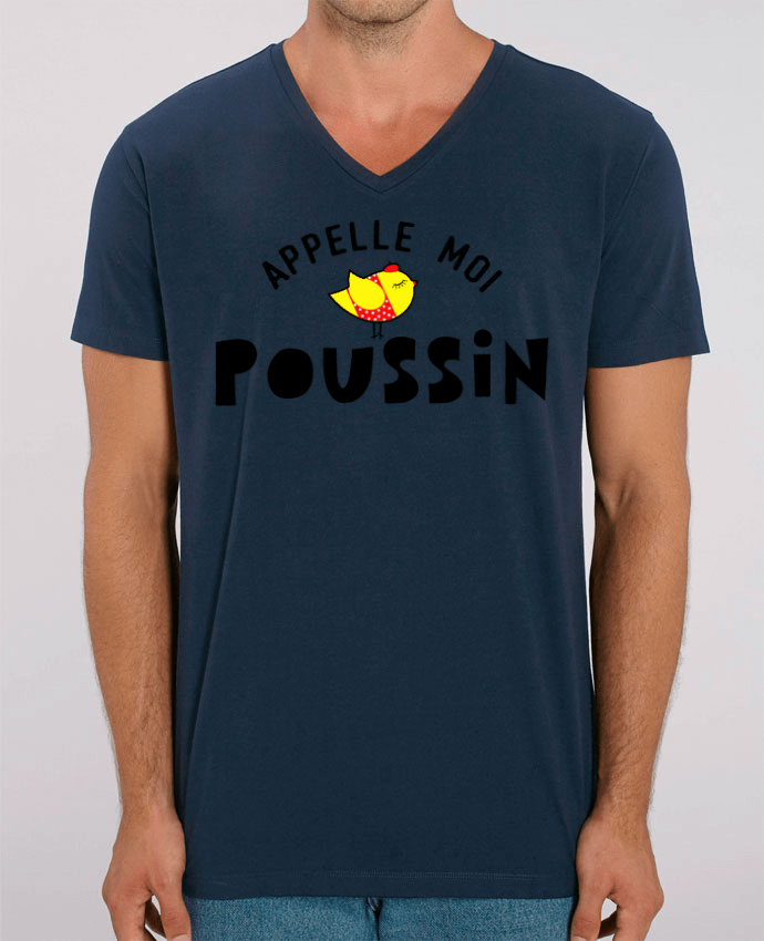Tee Shirt Homme Col V Stanley PRESENTER Appelle moi poussin by tunetoo