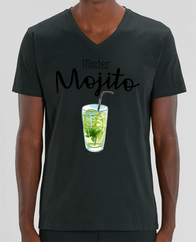 Tee Shirt Homme Col V Stanley PRESENTER Mister mojito by FRENCHUP-MAYO