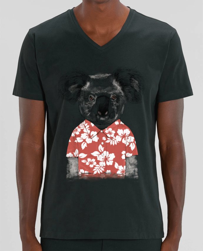 Men V-Neck T-shirt Stanley Presenter Summer koala by Balàzs Solti