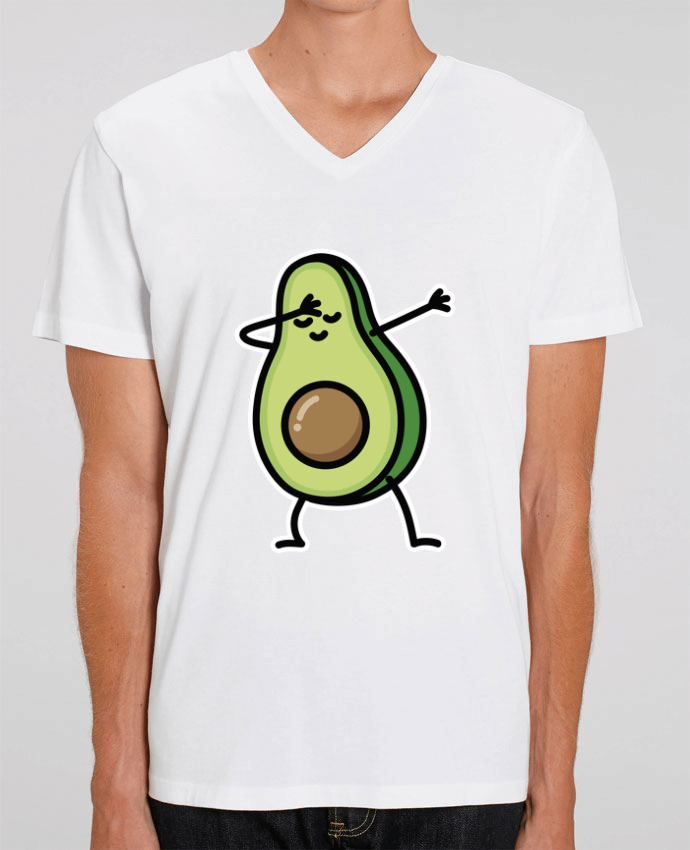 Men V-Neck T-shirt Stanley Presenter Avocado dab by LaundryFactory