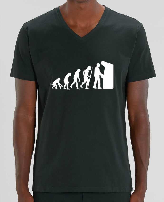 Men V-Neck T-shirt Stanley Presenter Evolution Aracade by LaundryFactory