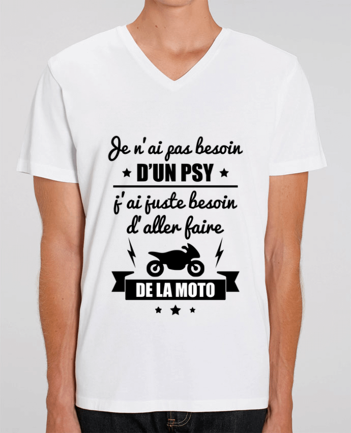 T-shirt homme Je n'ai pas besoin d'un psy, j'ai juste besoin d'aller faire de la moto par Benich