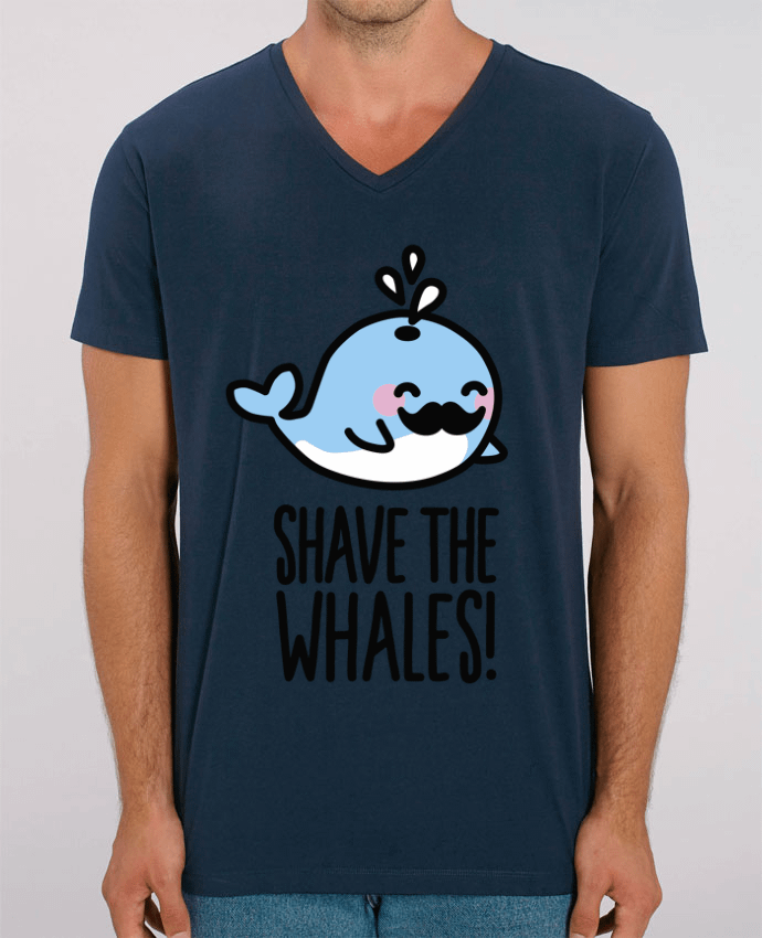 Men V-Neck T-shirt Stanley Presenter SHAVE THE WHALES by LaundryFactory