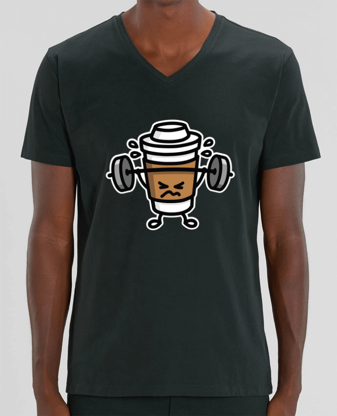 Camiseta Hombre Cuello V Stanley PRESENTER STRONG COFFEE SMALL por LaundryFactory
