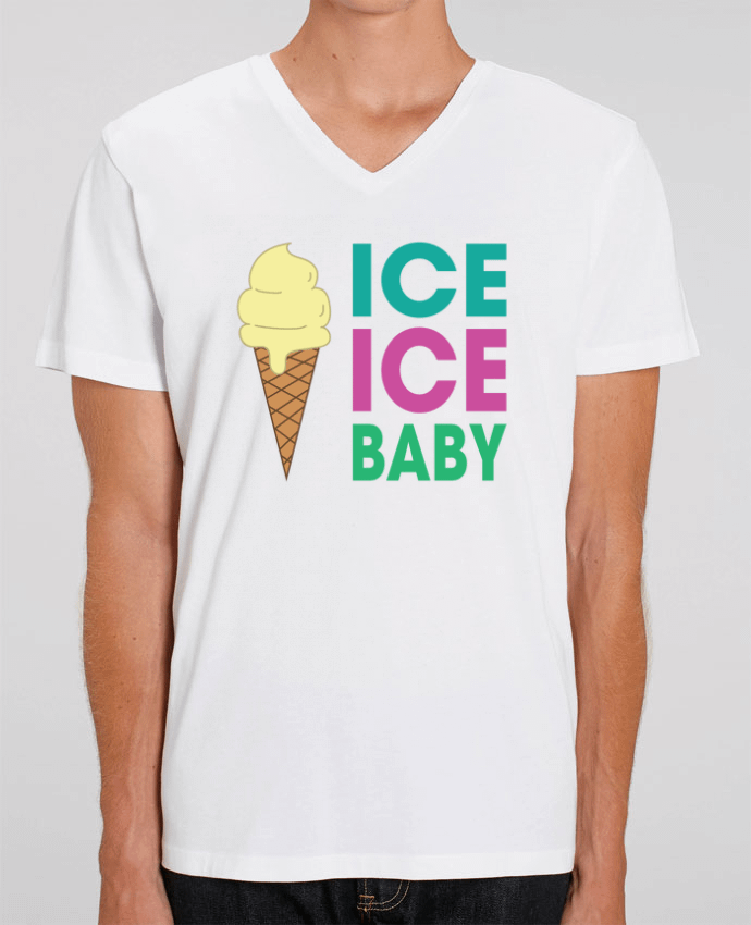 Tee Shirt Homme Col V Stanley PRESENTER Ice Ice Baby by tunetoo