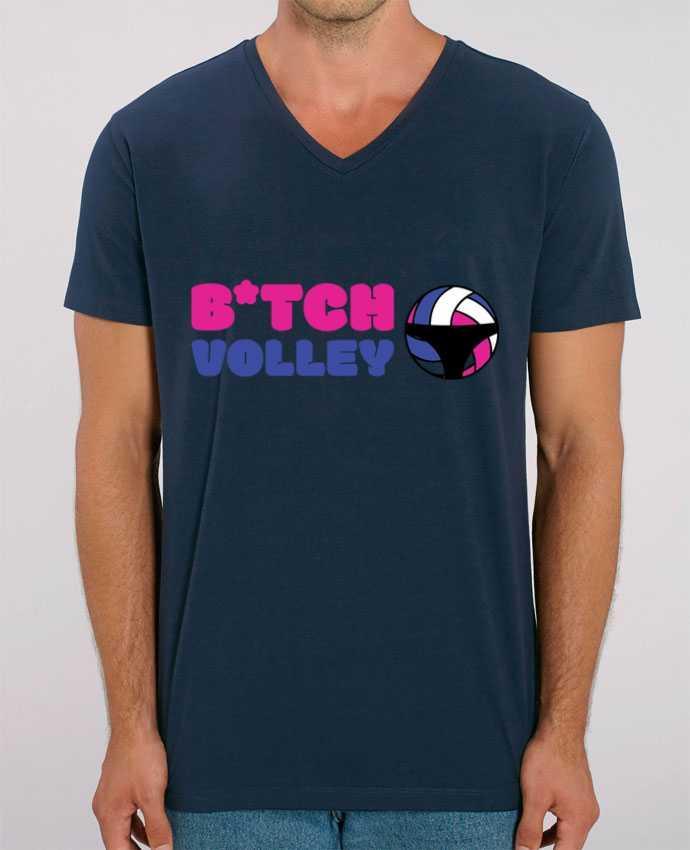 Tee Shirt Homme Col V Stanley PRESENTER B*tch volley by tunetoo