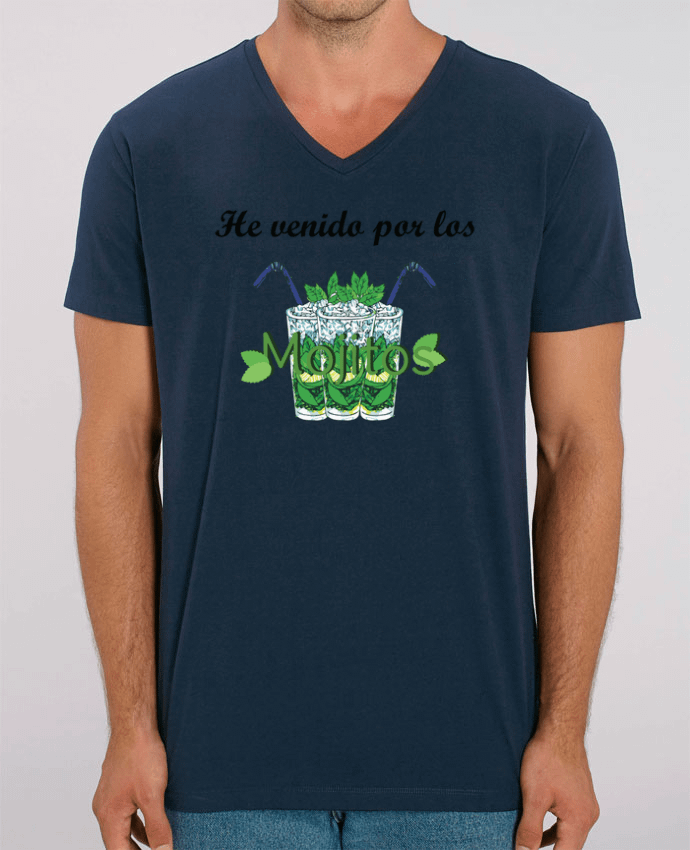 Men V-Neck T-shirt Stanley Presenter He venido por los mojitos by tunetoo