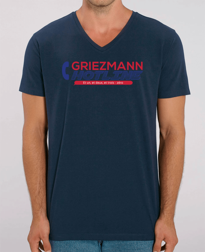 Camiseta Hombre Cuello V Stanley PRESENTER Griezmann Hotline por tunetoo
