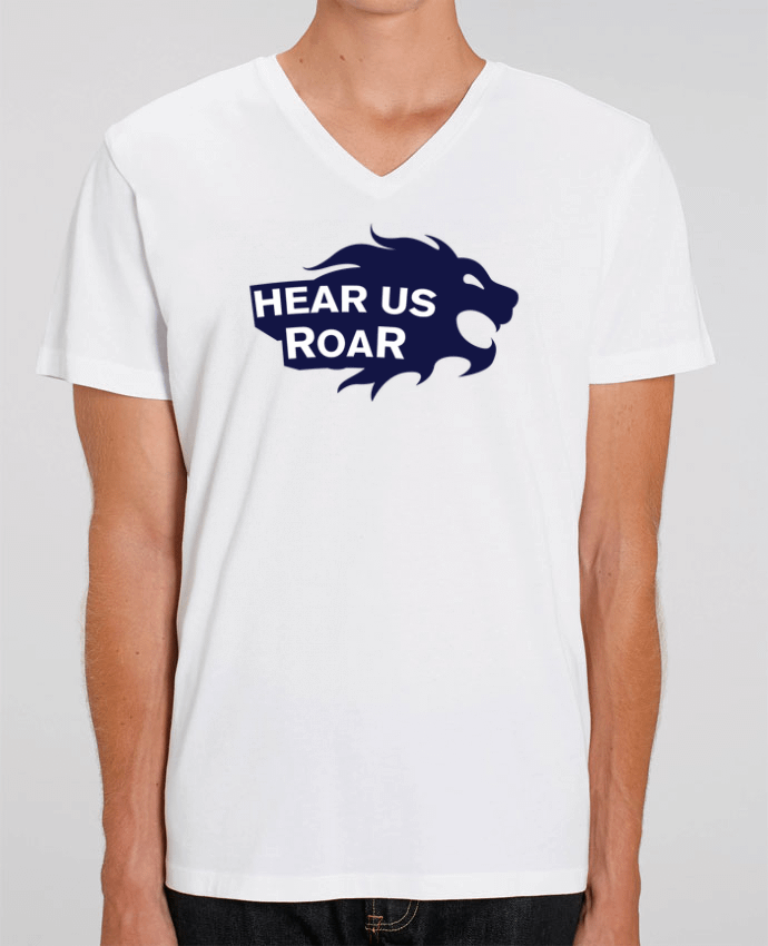 Men V-Neck T-shirt Stanley Presenter Hear us Roar by tunetoo
