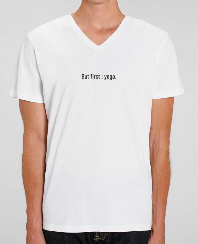 T-shirt homme But first : yoga. par Folie douce