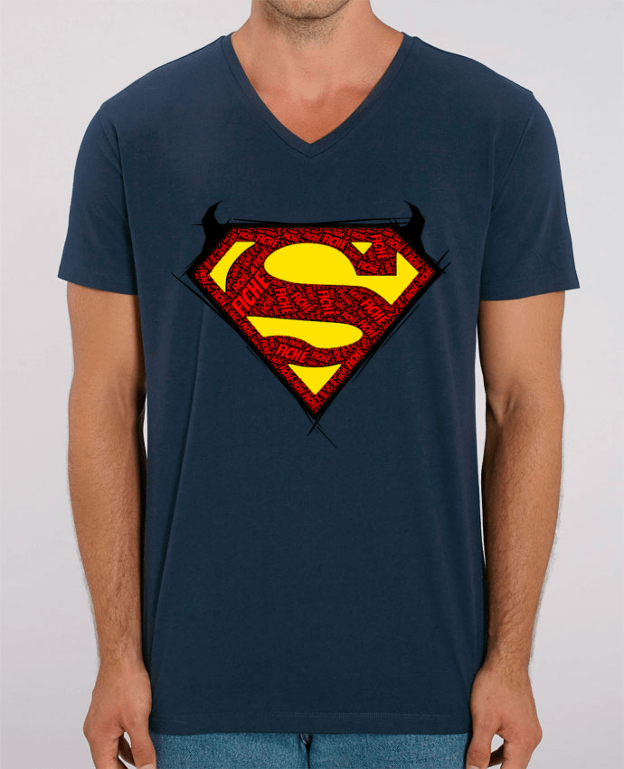 Men V-Neck T-shirt Stanley Presenter Super Fiché by Dontuch