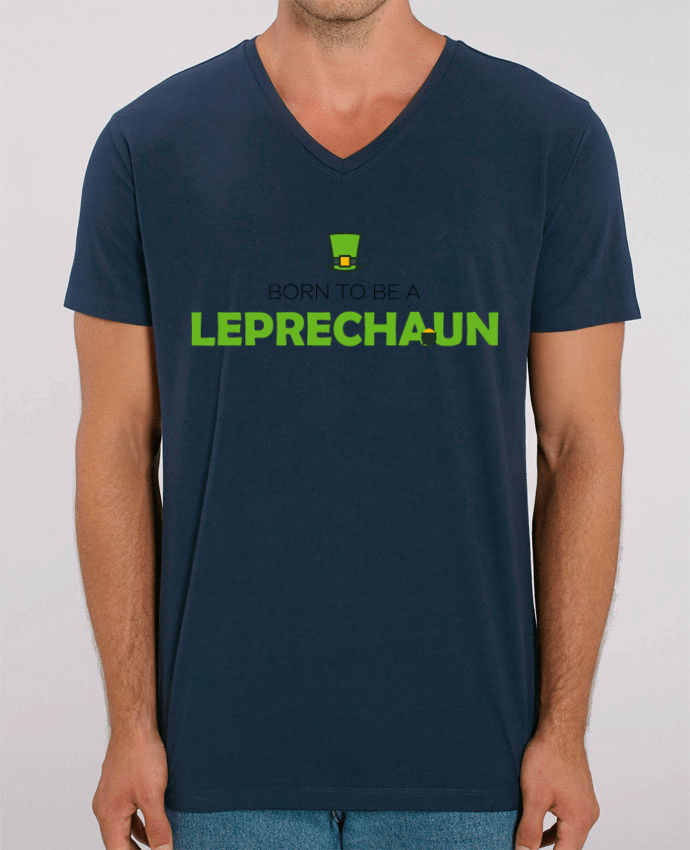Tee Shirt Homme Col V Stanley PRESENTER Born to be a Leprechaun by tunetoo