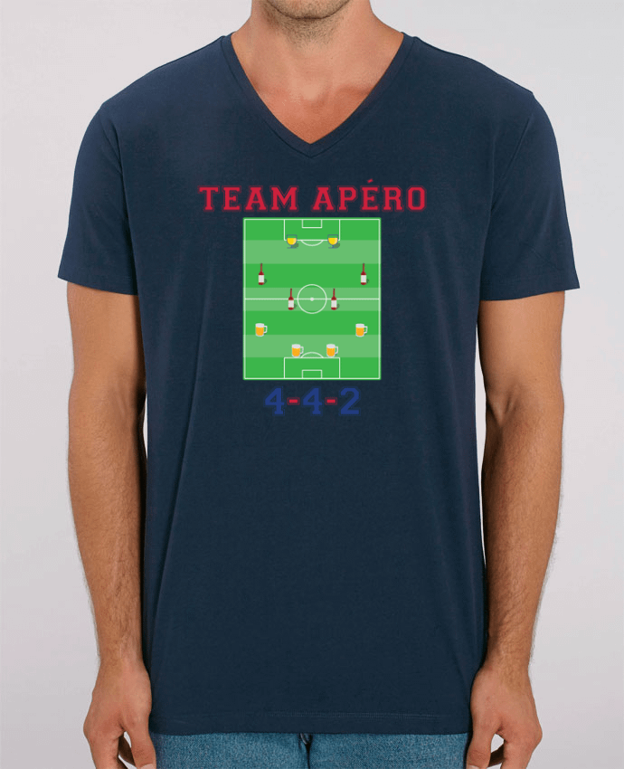 Men V-Neck T-shirt Stanley Presenter Team apéro football by tunetoo