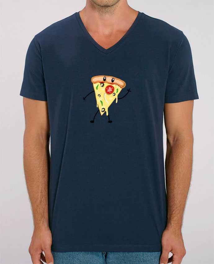 Tee Shirt Homme Col V Stanley PRESENTER Pizza guy by tunetoo