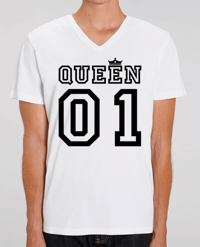 Men V-Neck T-shirt Stanley Presenter Queen 01 by tunetoo