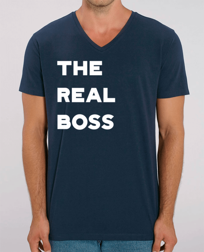 Men V-Neck T-shirt Stanley Presenter The real boss by Original t-shirt