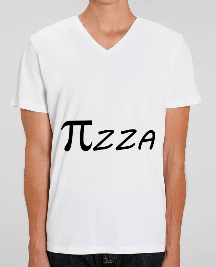 Tee Shirt Homme Col V Stanley PRESENTER Pizza by Mathéo