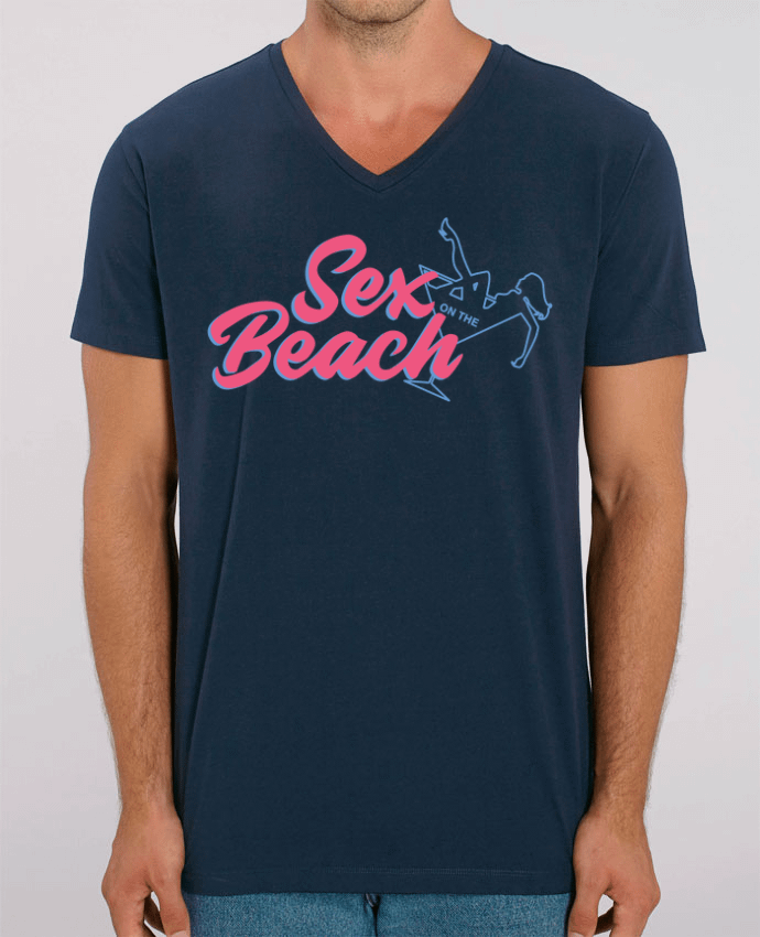 Tee Shirt Homme Col V Stanley PRESENTER Sex on the beach cocktail by tunetoo